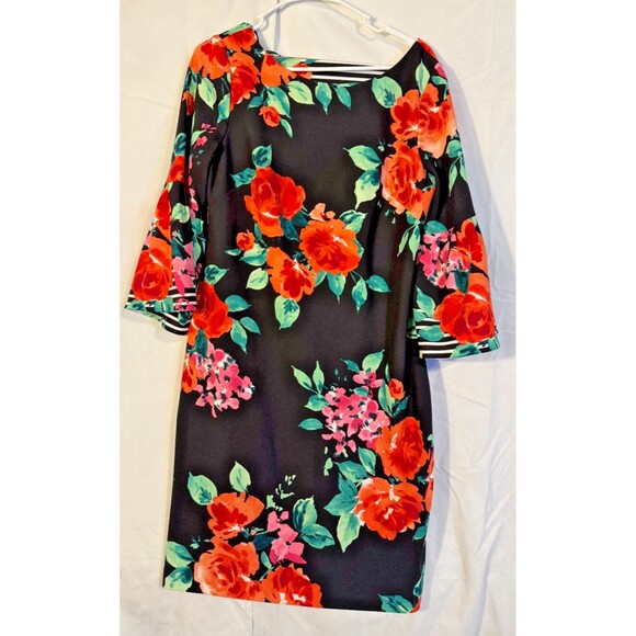 hanpce'irs Dresses & Skirts - New Floral Black Garden Party Dress Cottagecore Women's 12 Large Boho Jessica H